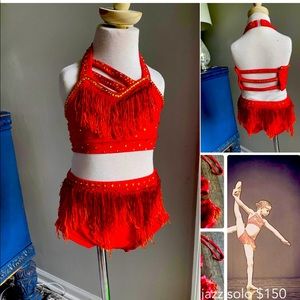 Red Custom jazz Solo costume.  looks amazing stage